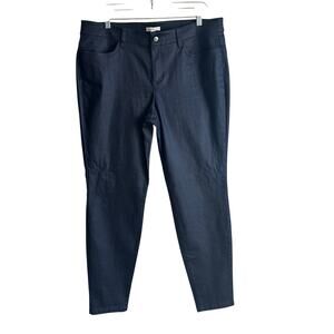 Eileen Fisher Waxed Coated Organic Cotton Skinny Jeans 16